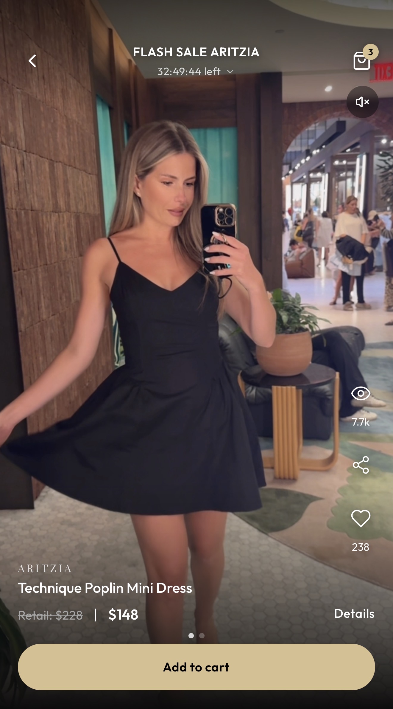 Technique Poplin Mini Dress, $148, flash sale