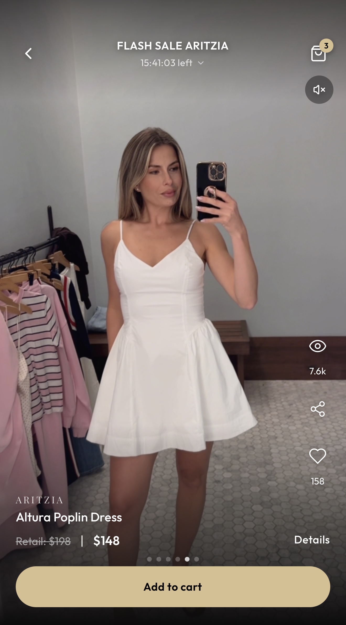 Altura Poplin Dress, $148, flash sale